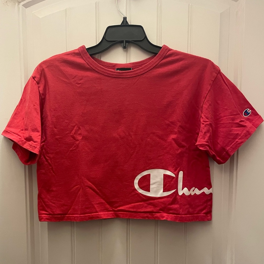 Red Champion Crop Top